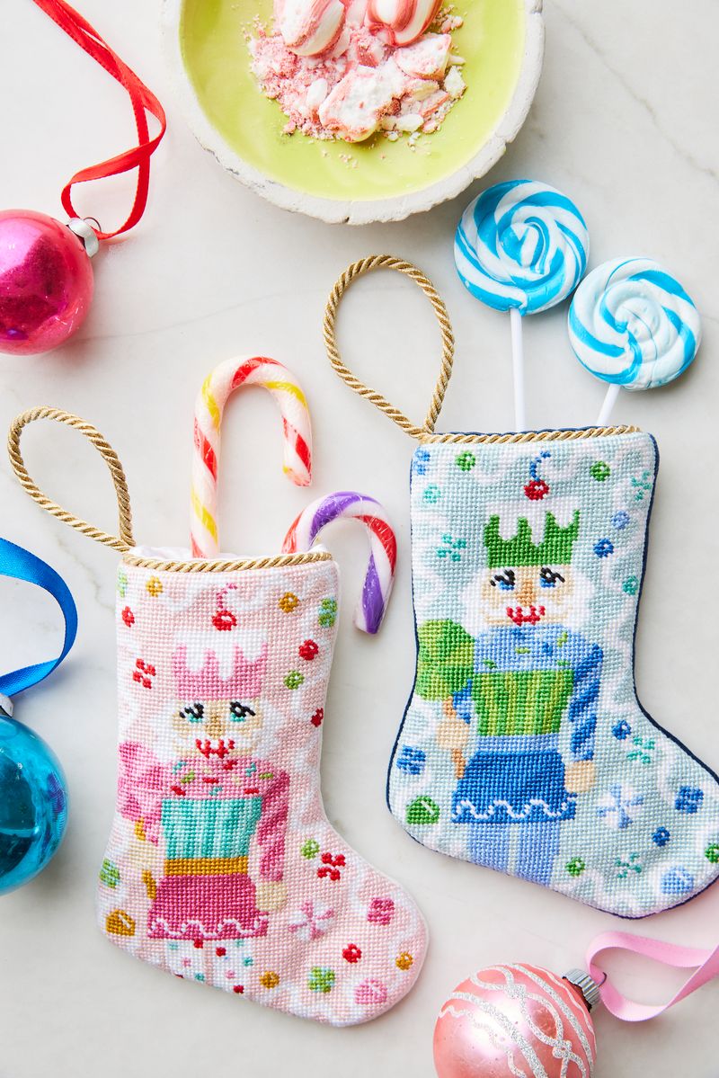 Pink Sugary Sweet Nutcracker Bauble Stocking