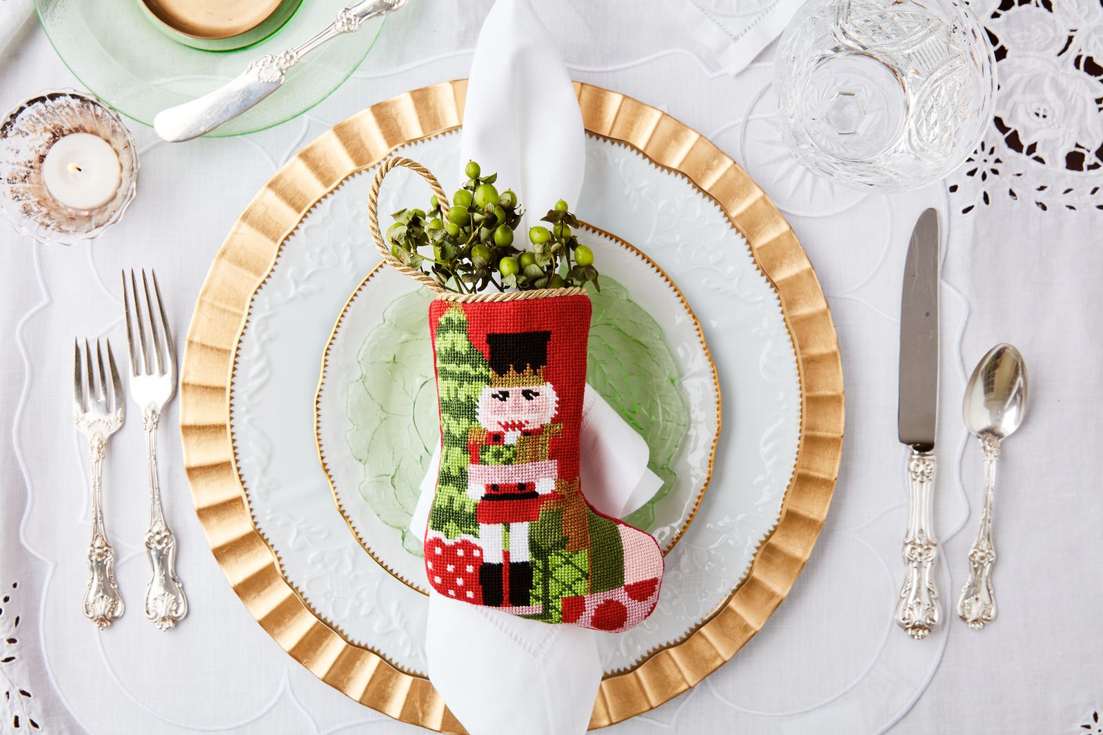 Classic Nutcracker Bauble Stocking