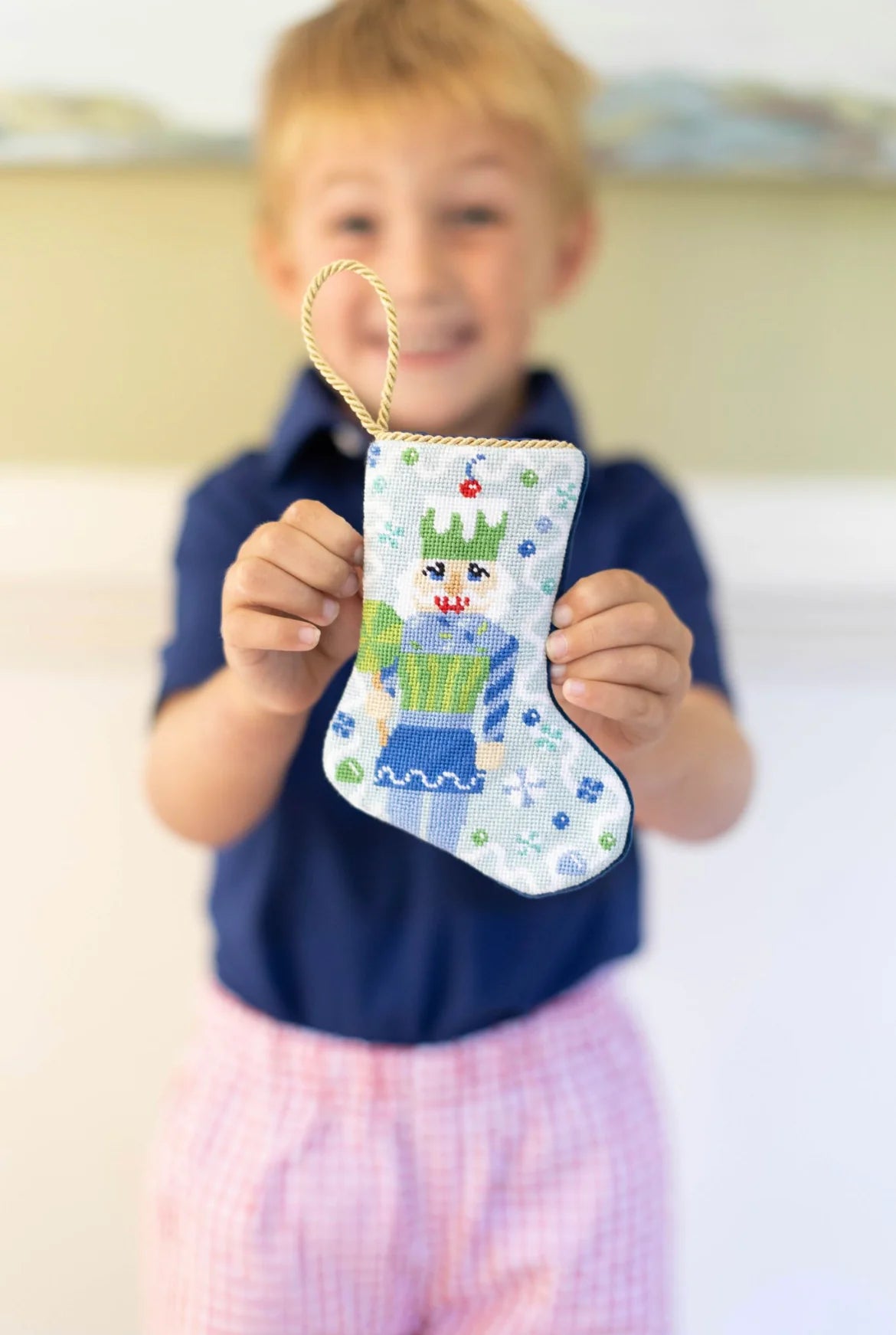 Blue Sugary Sweet Nutcracker Bauble Stocking
