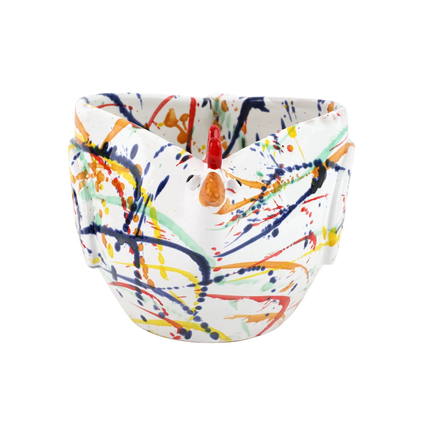 Vietri Gallo Figural Splatter Hen