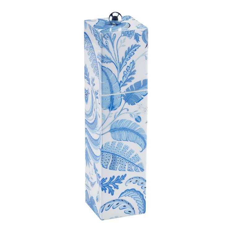 Palm Beach Square Pillar Salt or Pepper Mill, Blue