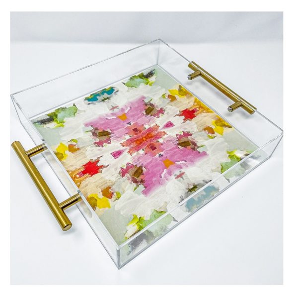 Laura Park, Giverny Acrylic Serving Tray with Handles