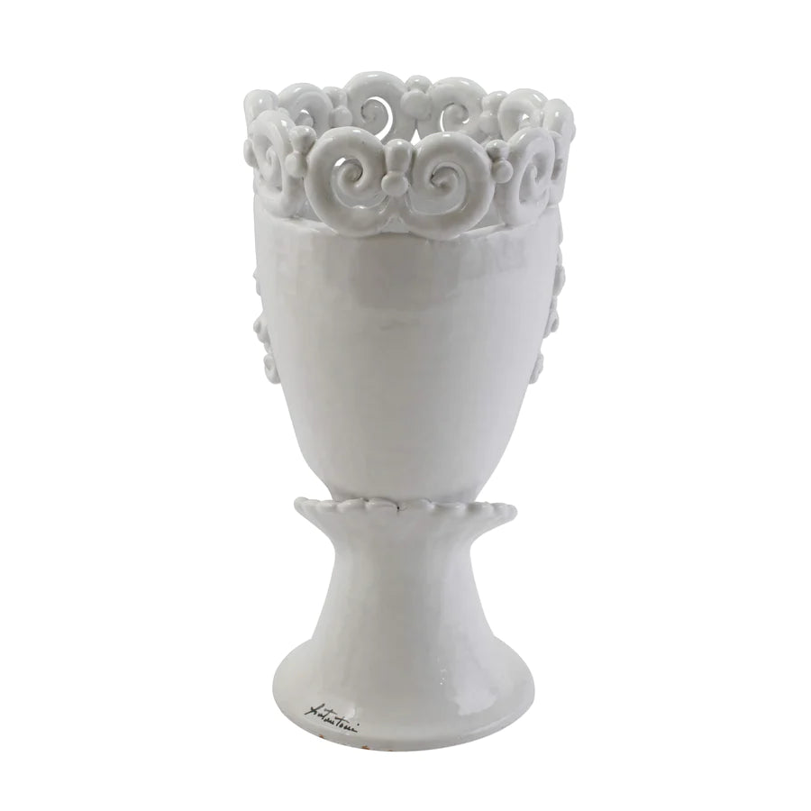 Vietri Sicilian Heads White Large Queen Head