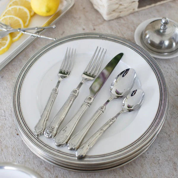 Hotel 5-Piece Pewter Placesetting