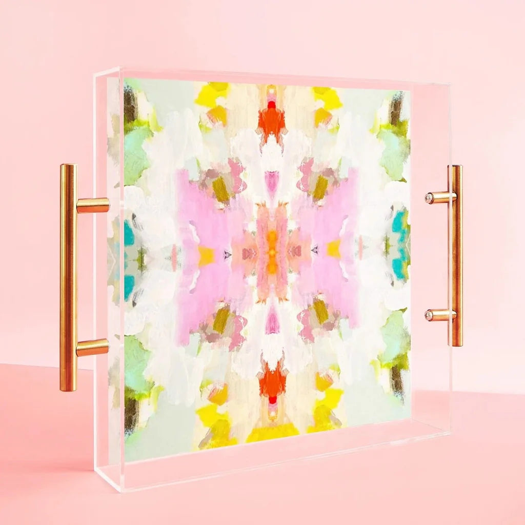 Laura Park, Giverny Acrylic Serving Tray with Handles