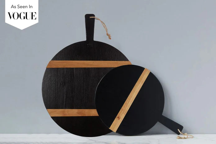 Etu Home Black Round Mod Charcuterie Board