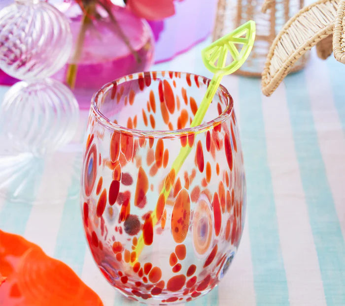 Kim Seybert Gala Tumbler in Orange, Set of 4