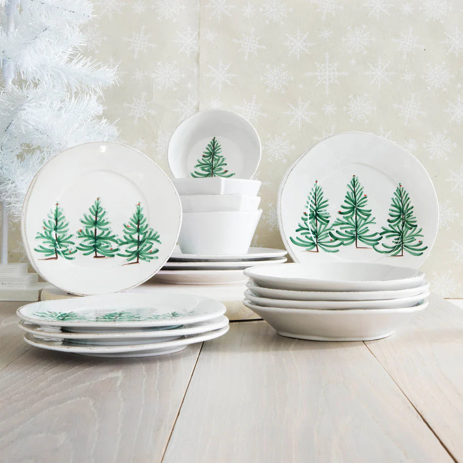 Vietri Lastra Holiday Sixteen-Piece Place Setting