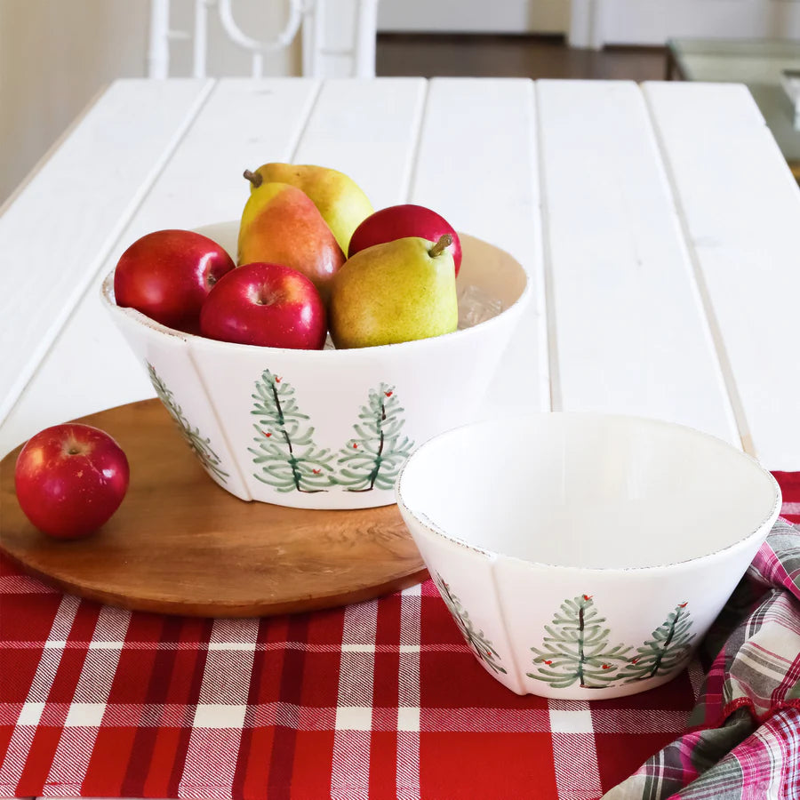 Vietri Lastra Holiday Medium Stacking Serving Bowl