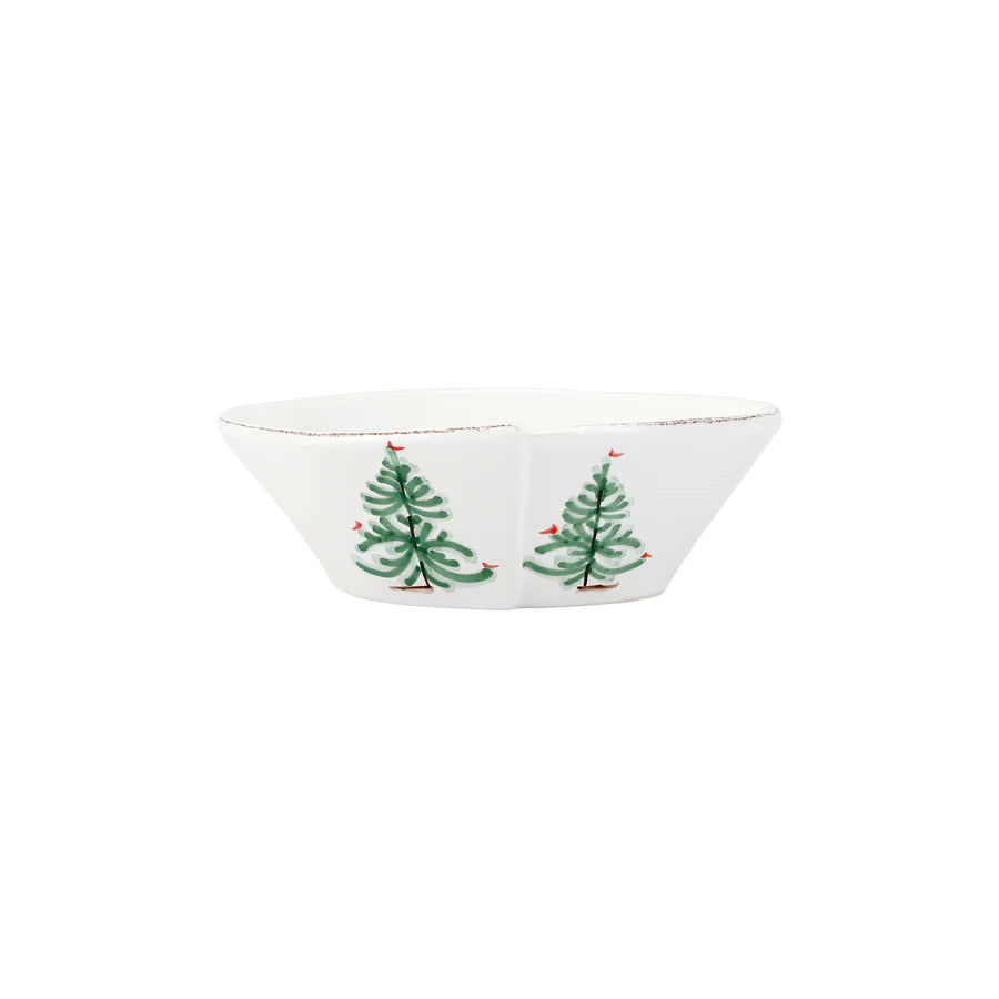 Vietri Lastra Holiday Small Oval Bowl