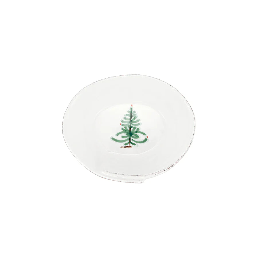 Vietri Lastra Holiday Small Oval Bowl