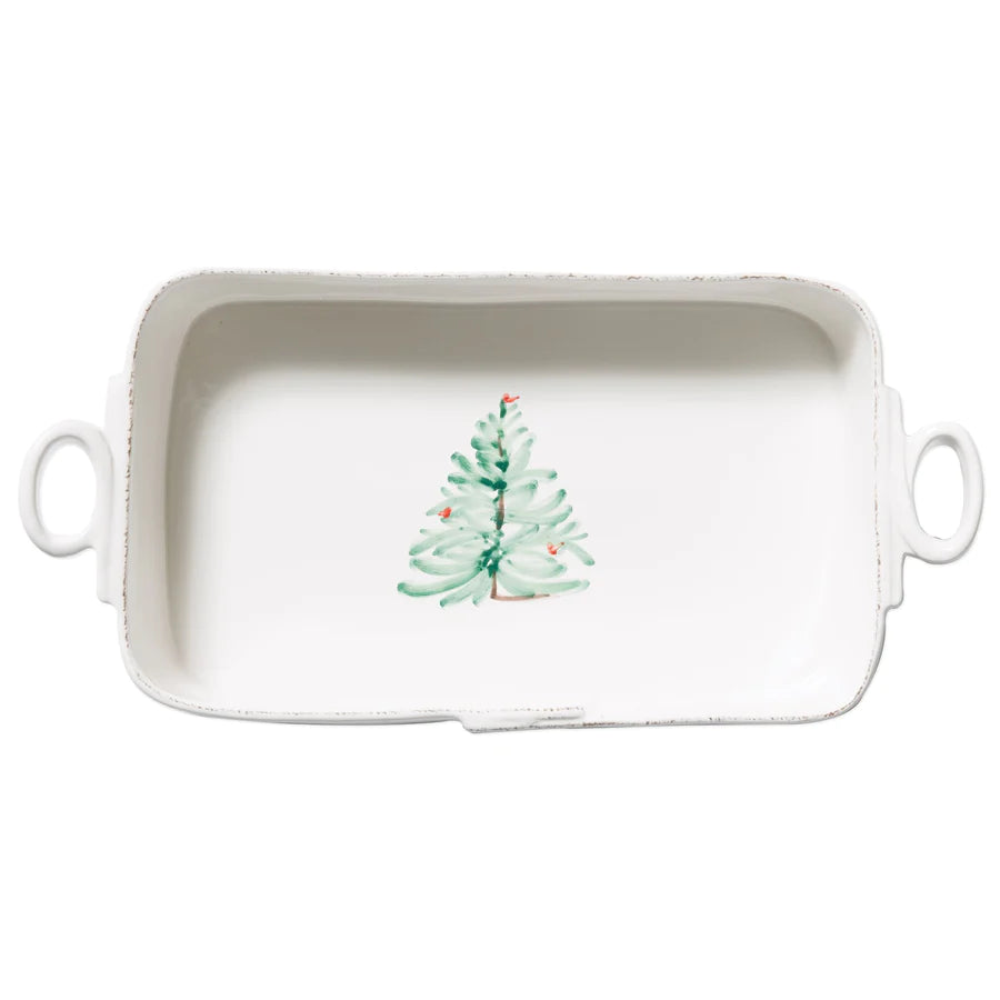 Vietri Lastra Holiday Rectangular Baker