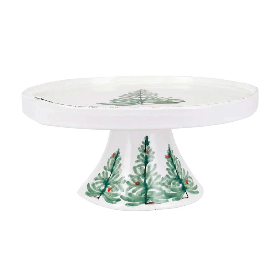 Vietri Lastra Holiday Large Cake Stand