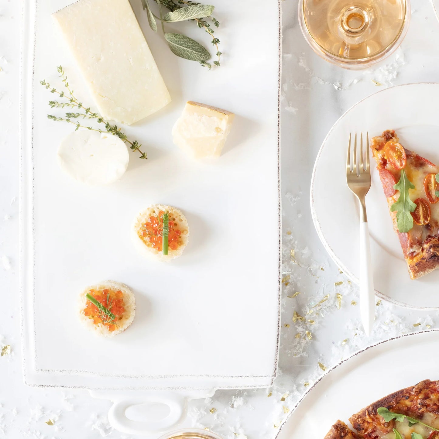 Vietri Lastra White Cheese Board
