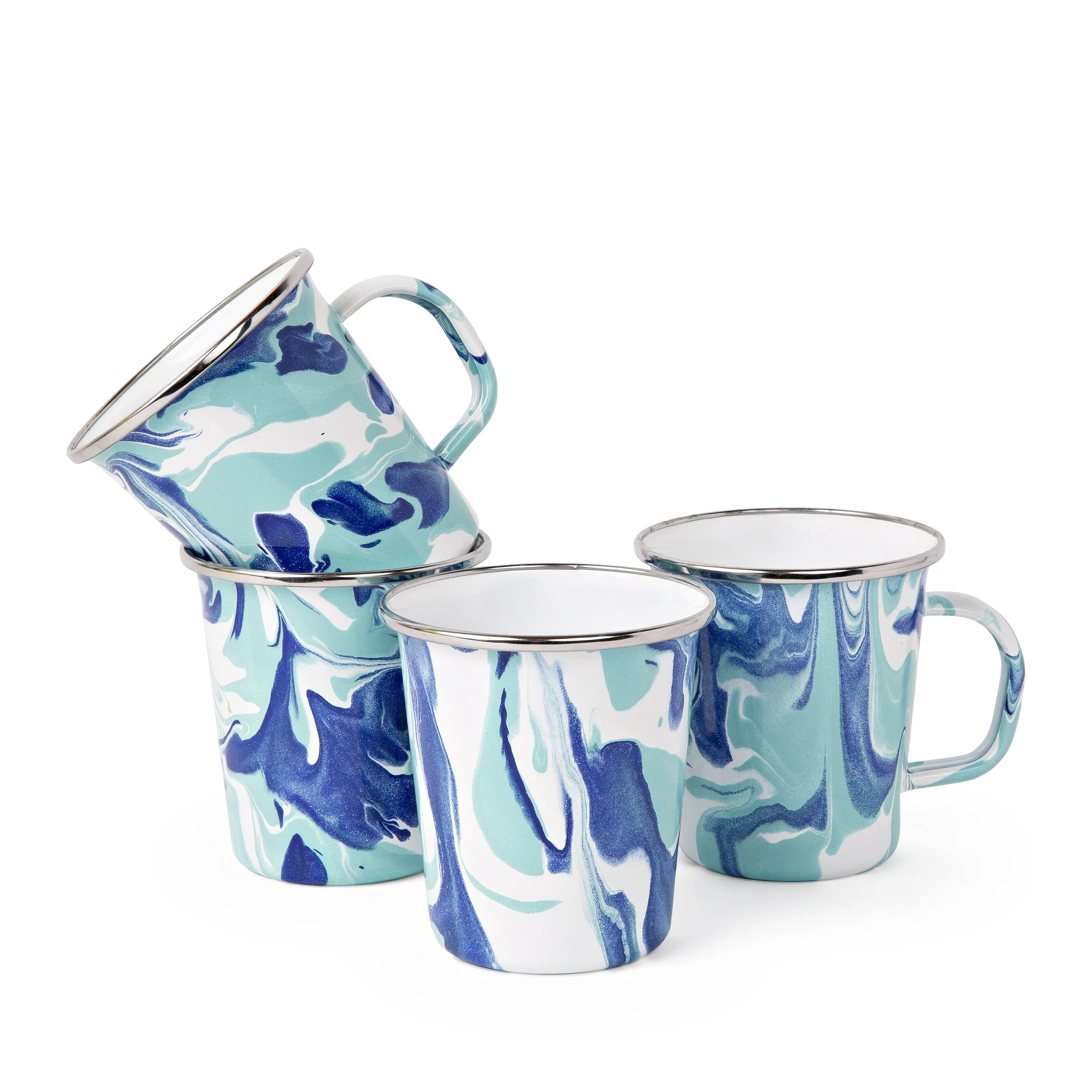 Lagoon Latte Mugs, Set of 4