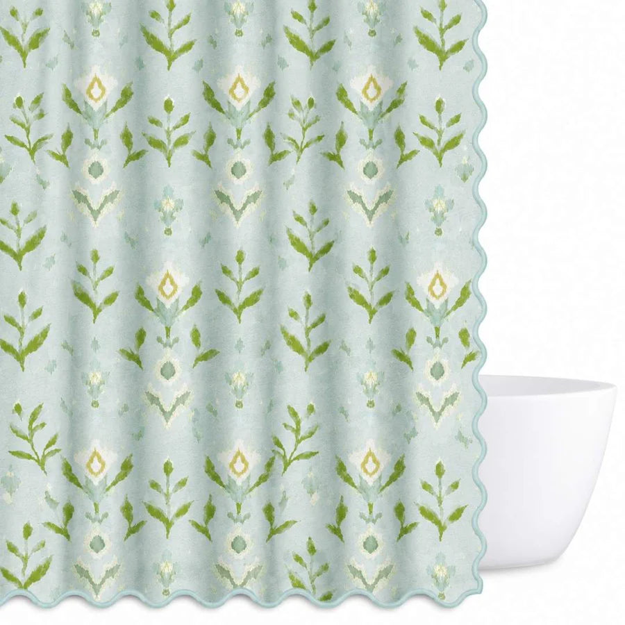 Petal Garden Aqua Shower Curtain, New!