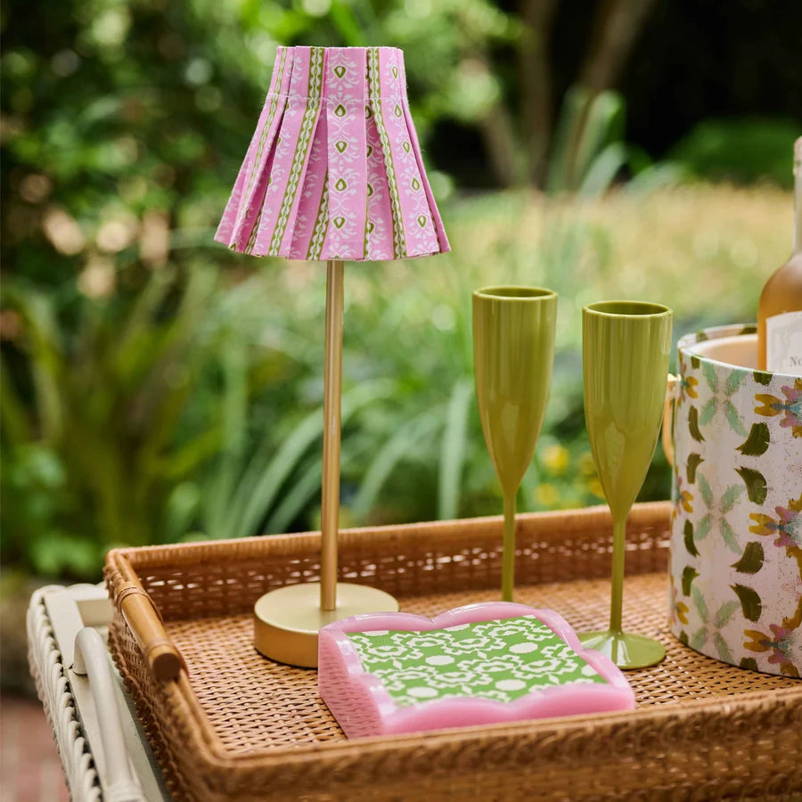 Rosemary Stripe Pink Lampshade Cover