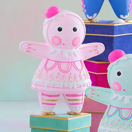 Glitterville Small Tabletop Rainbow Gingers, 8"