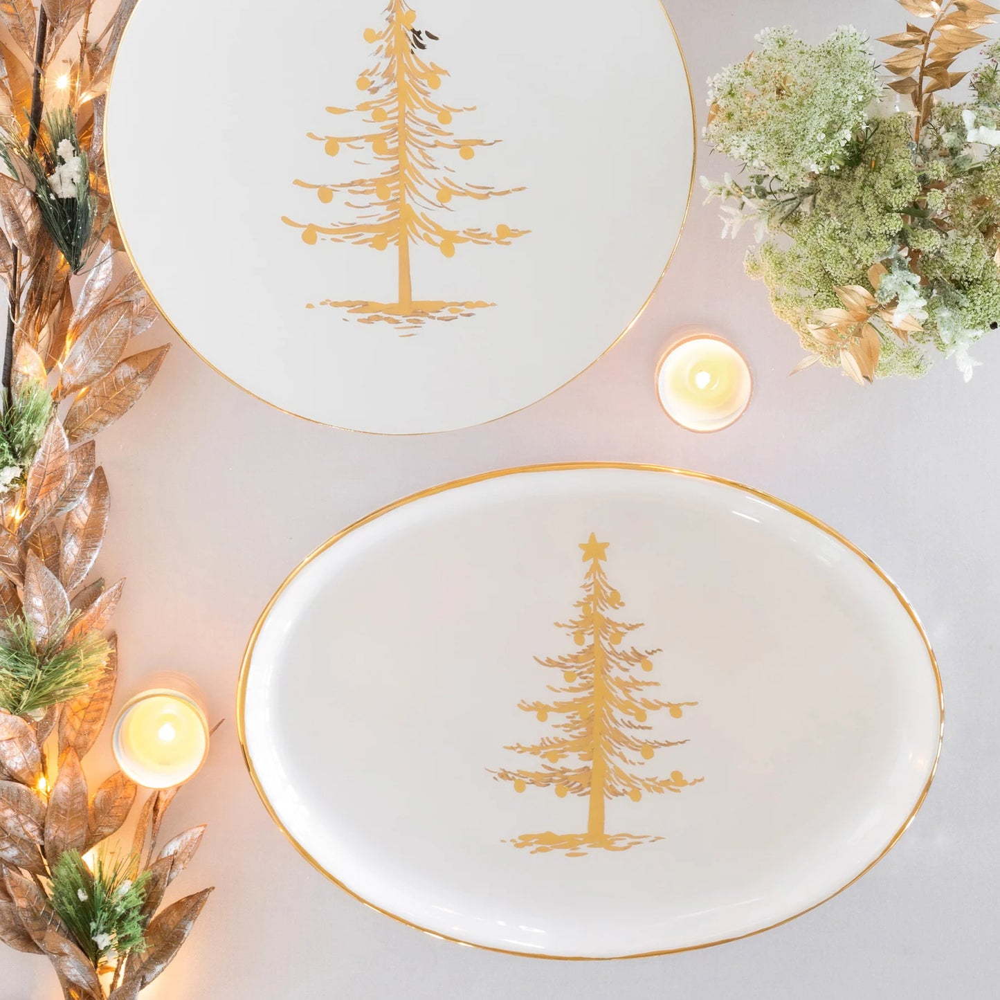 Vietri Medici Natale Oval Platter