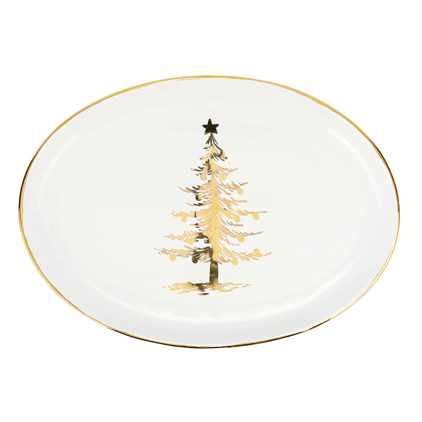 Vietri Medici Natale Oval Platter