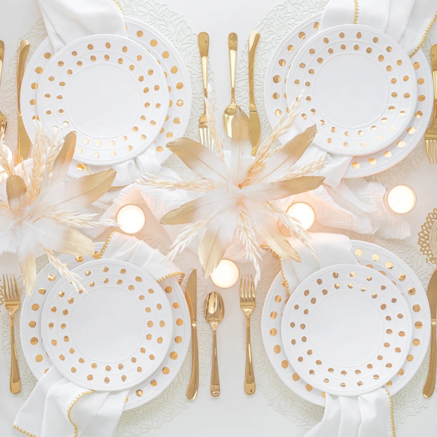Vietri Medici Gold Dinner Plate