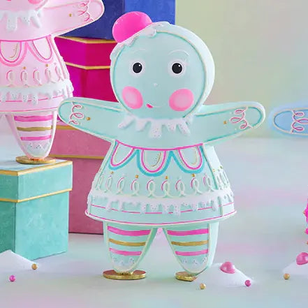 Glitterville Small Tabletop Rainbow Gingers, 8"