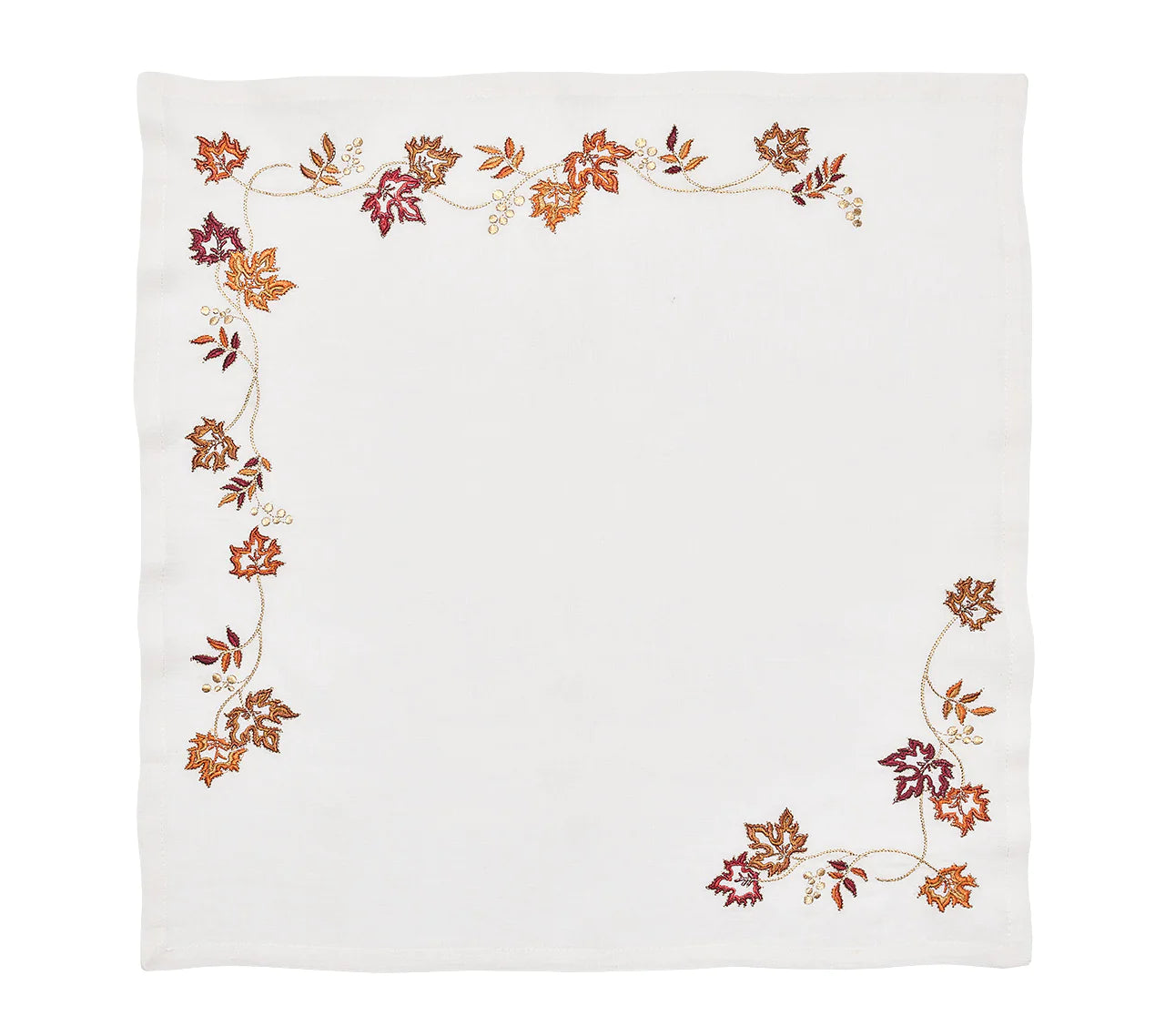 Fall Frolic Napkin in White & Multi, Set of 4