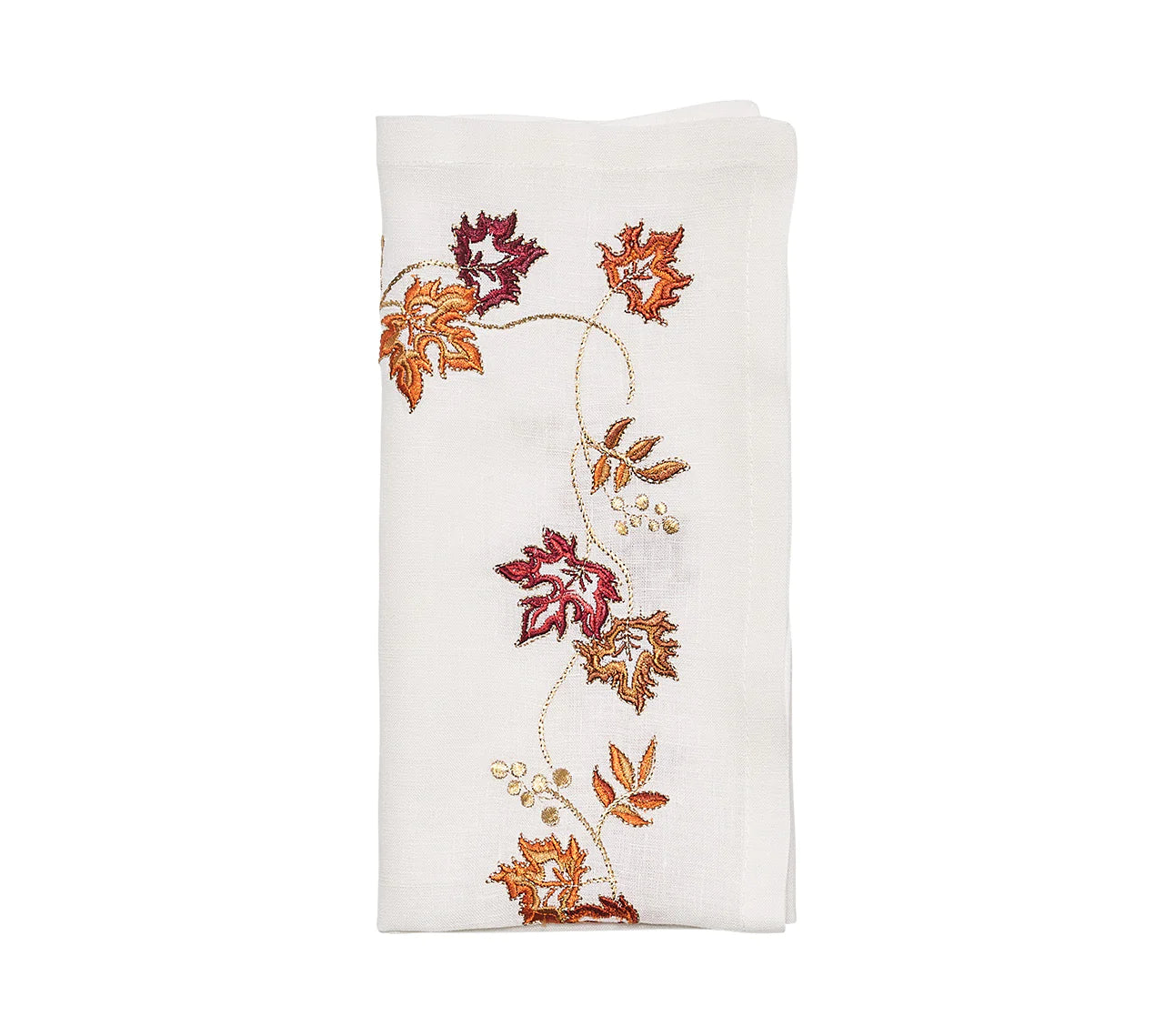 Fall Frolic Napkin in White & Multi, Set of 4