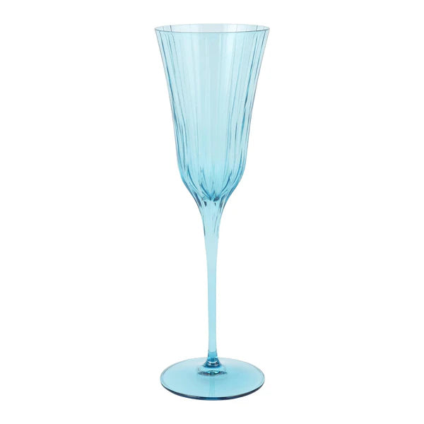 Natalia Teal Champagne Glass