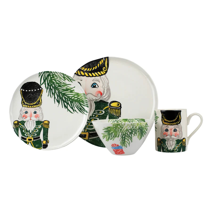 Vietri Nutcracker Green Four-Piece Place Setting