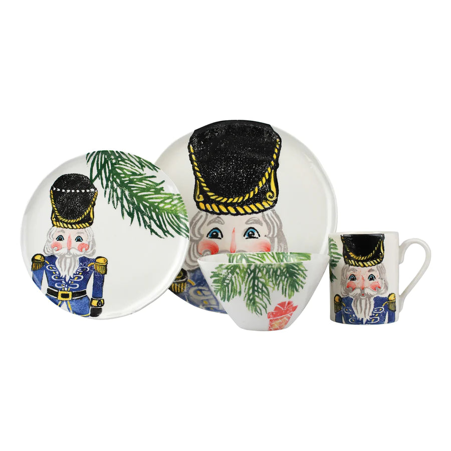 Vietri Nutcracker Blue Four-Piece Place Setting