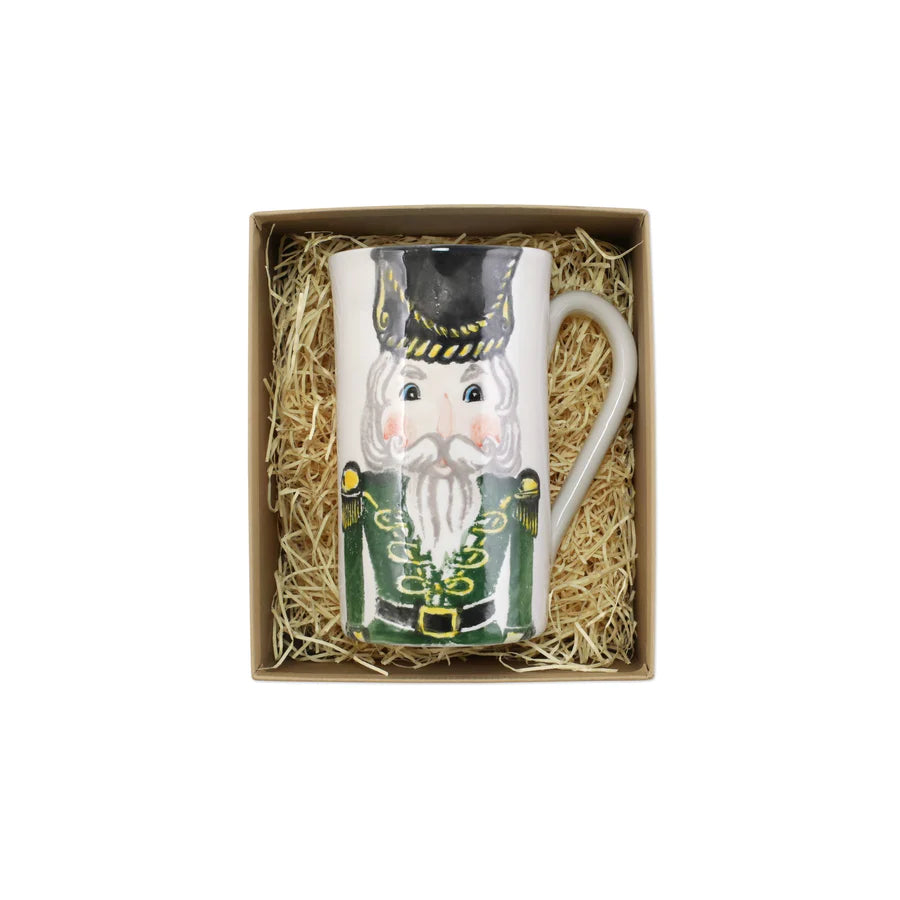 Vietri Nutcracker Latte Mug with Soldier