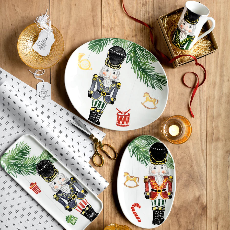 Vietri Nutcracker Latte Mug with Soldier