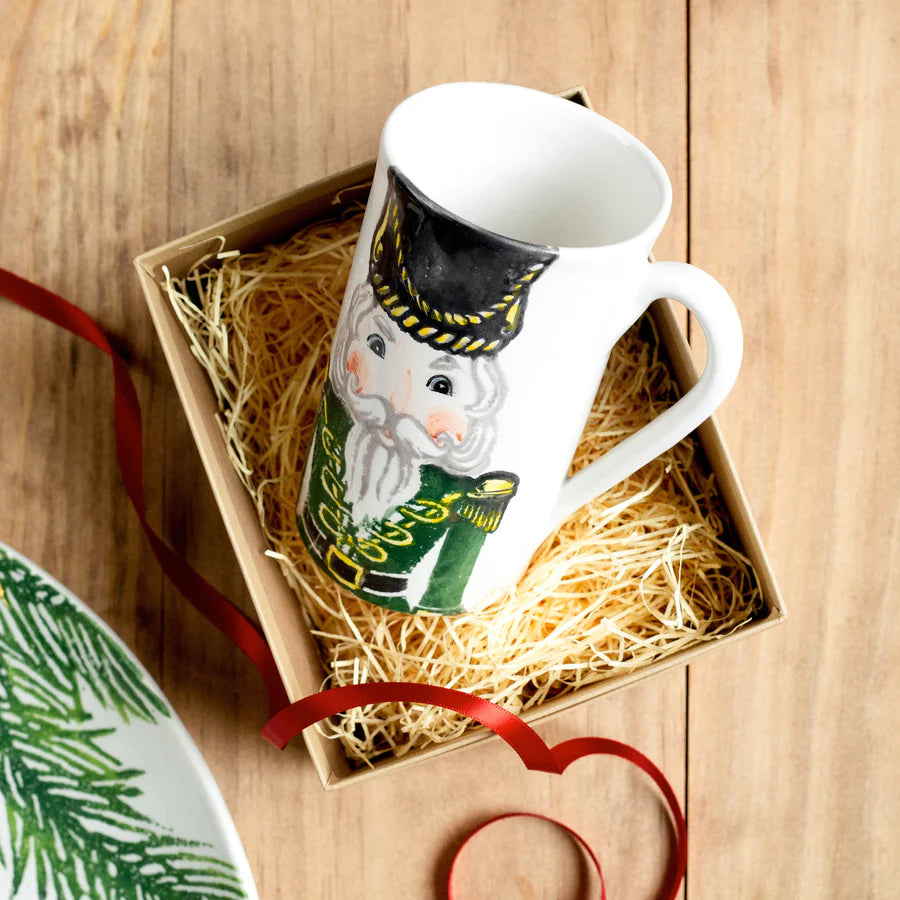 Vietri Nutcracker Latte Mug with Soldier
