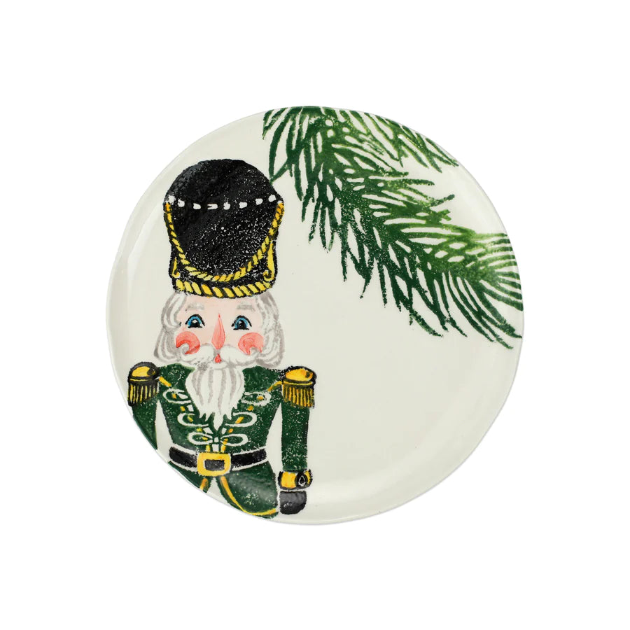 Vietri Nutcracker Green Salad Plate