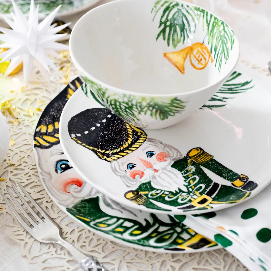 Vietri Nutcracker Green Salad Plate