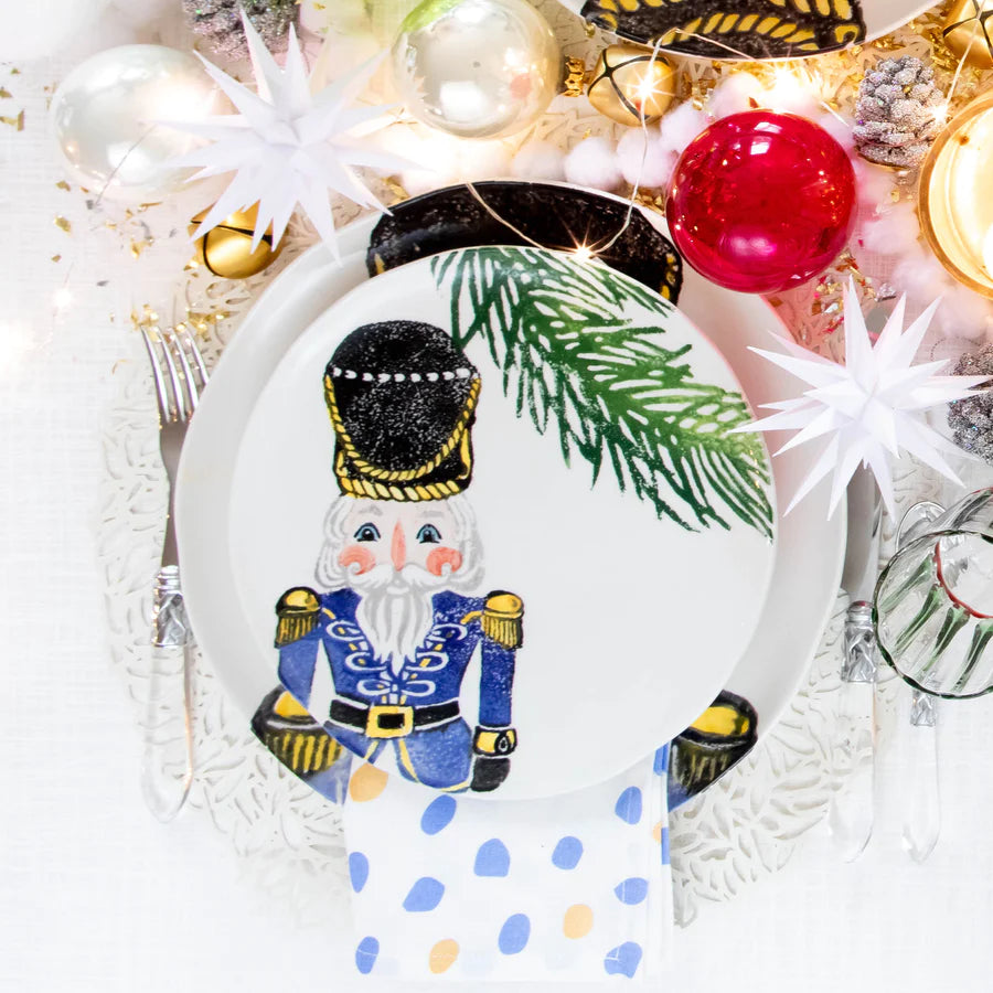 Vietri Nutcracker Blue Salad Plate