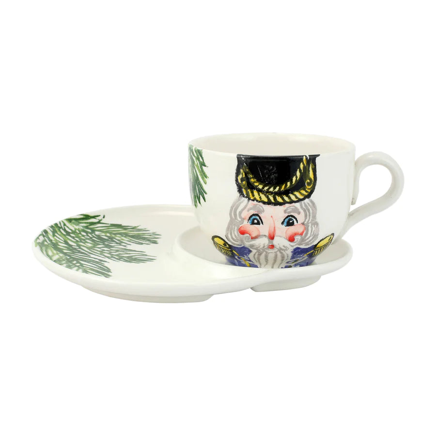 Vietri Nutcracker Jumbo Cup & Tray