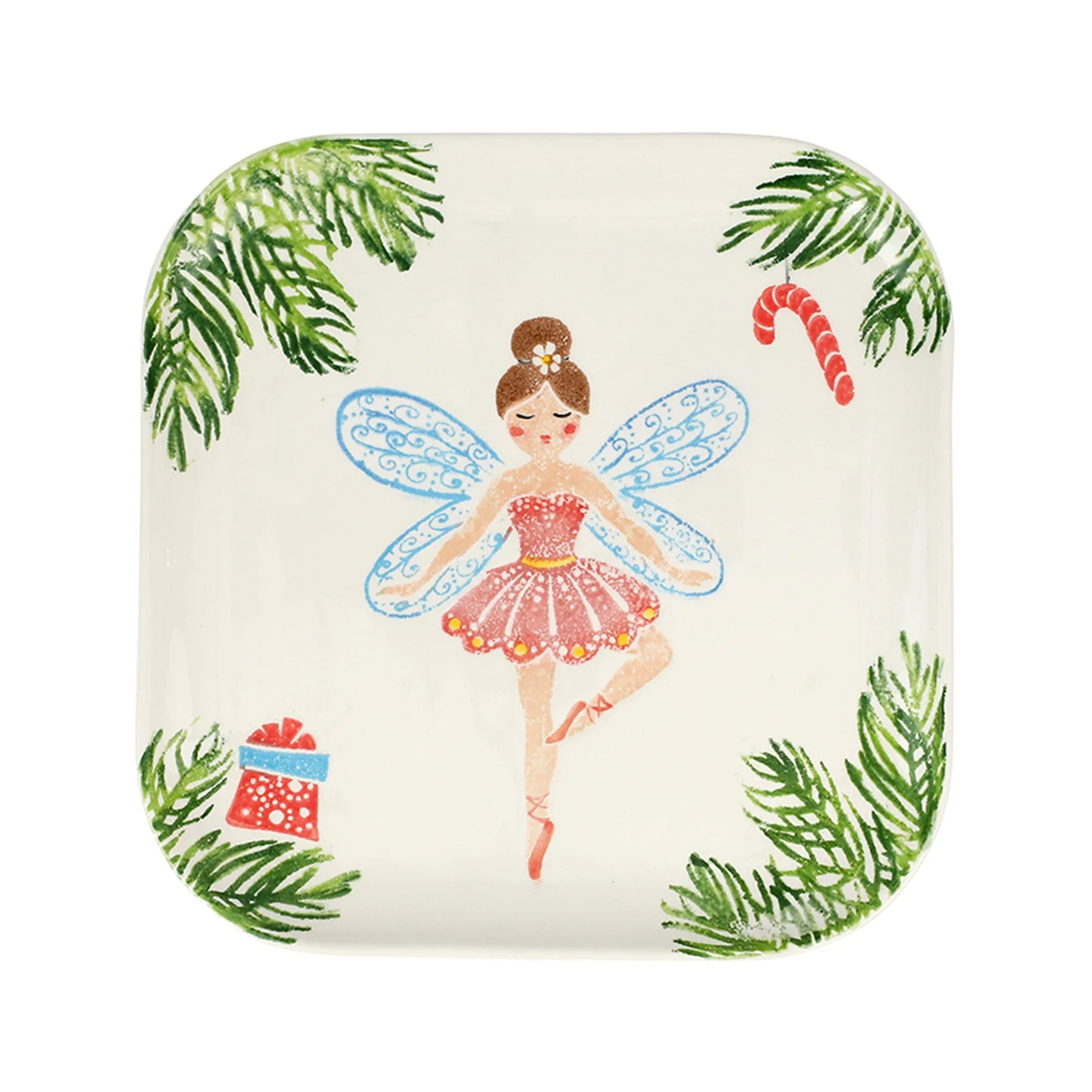 Vietri Nutcracker Sugar Plum Fairy Square Platter