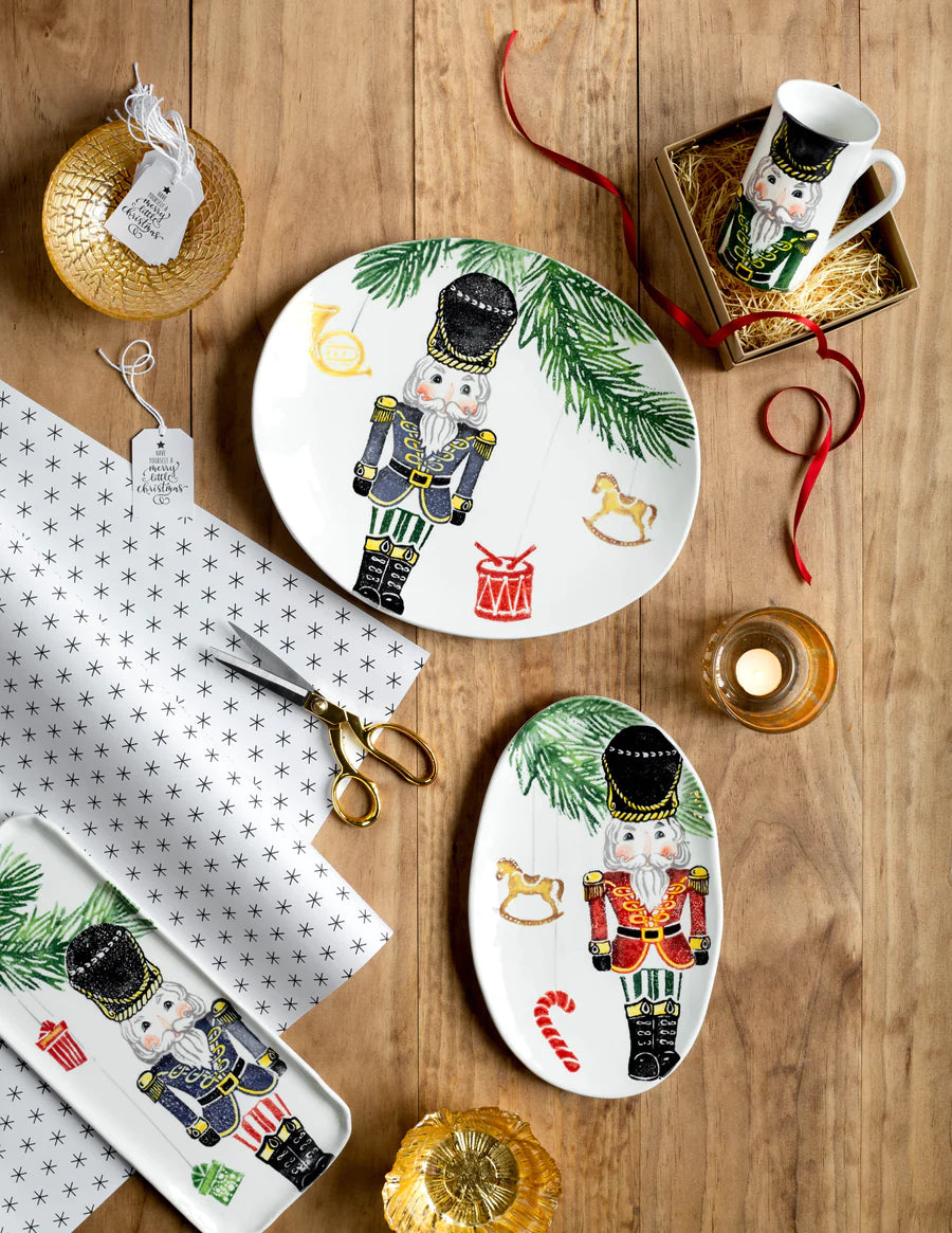 Vietri Nutcrackers Small Oval Platter