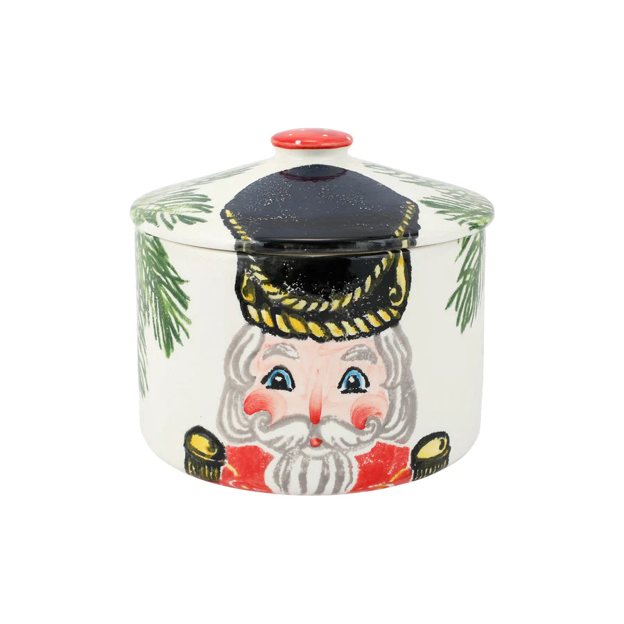 Vietri Nutcracker Biscotti Jar