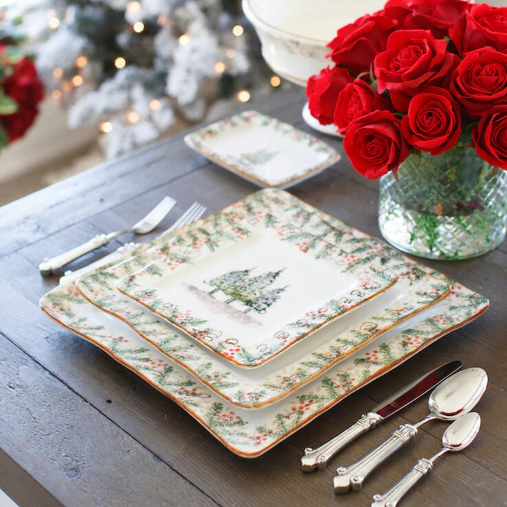 Natale Square Salad Plate