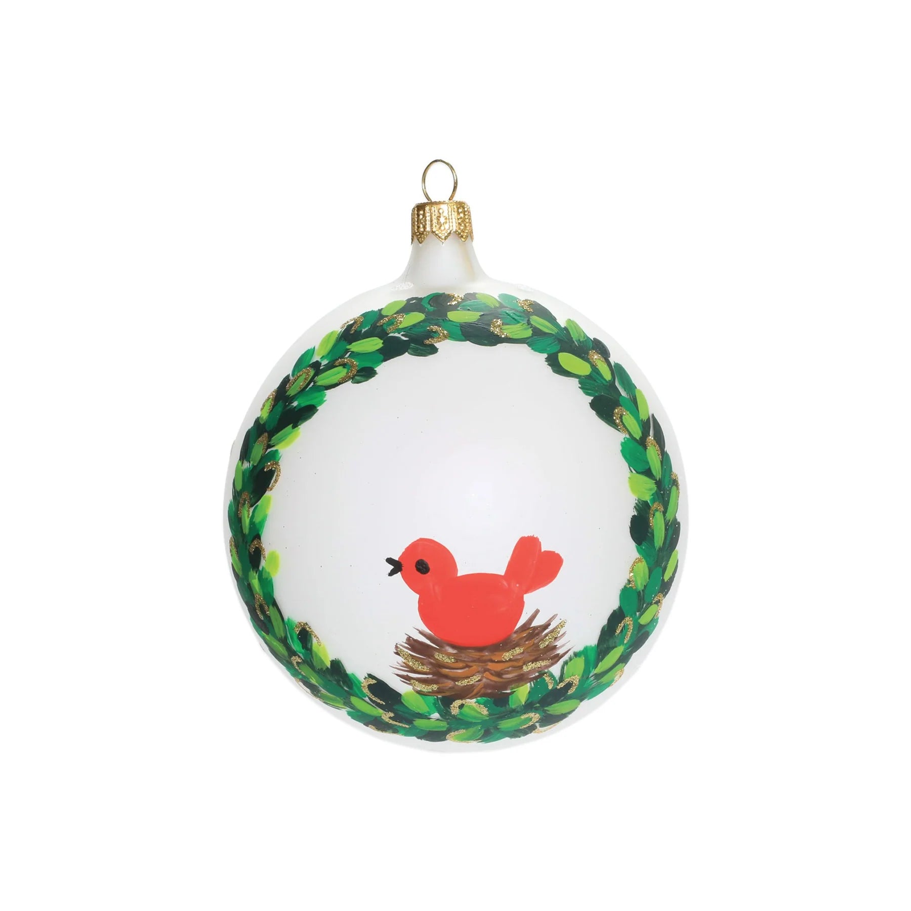 Vietri Red Bird Ornaments Set