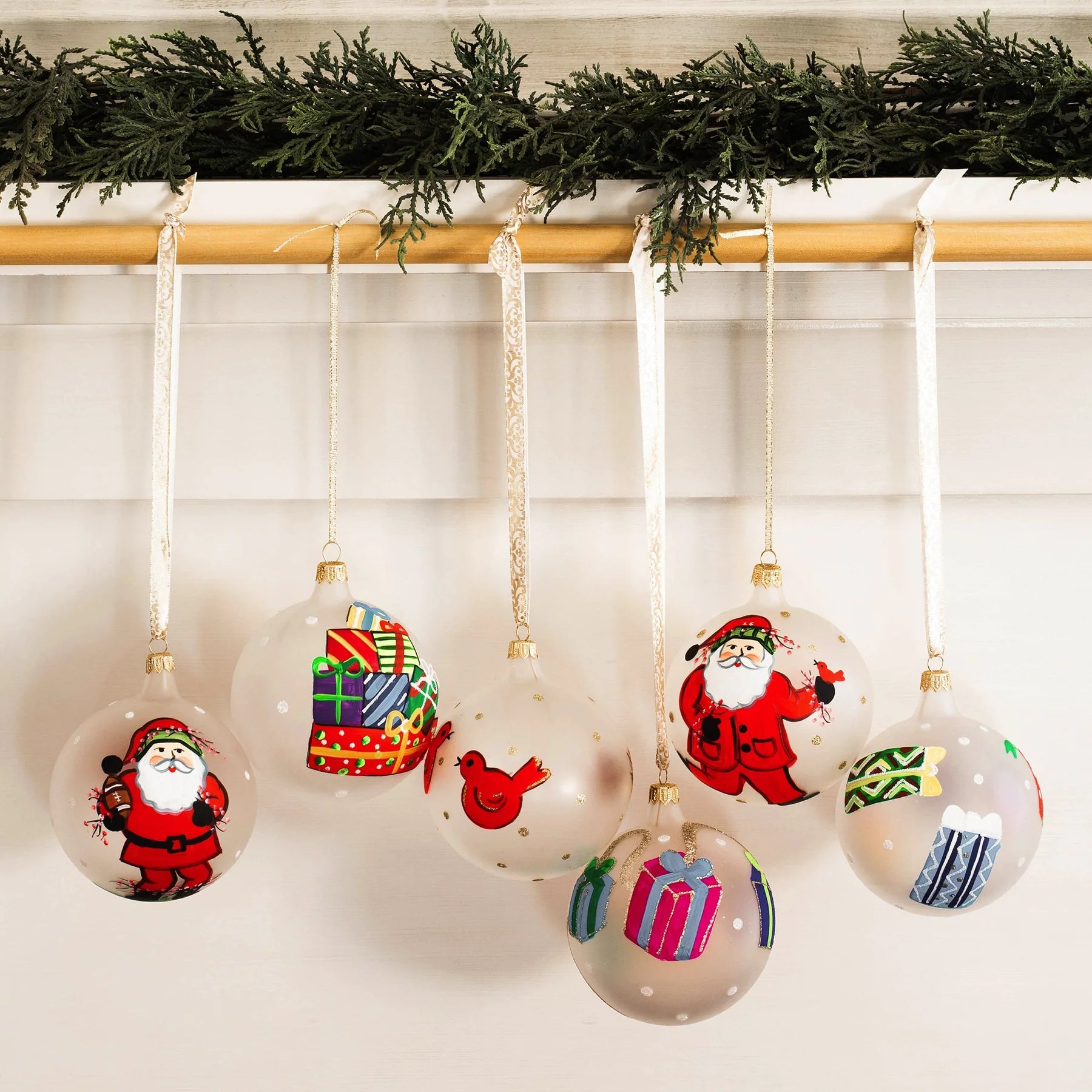 Vietri Red Bird Ornaments Set
