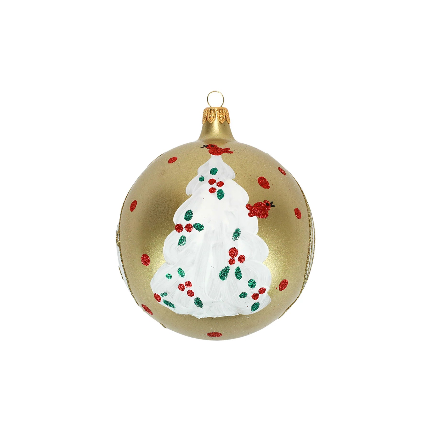 Vietri Tree With Red Birds Ornament