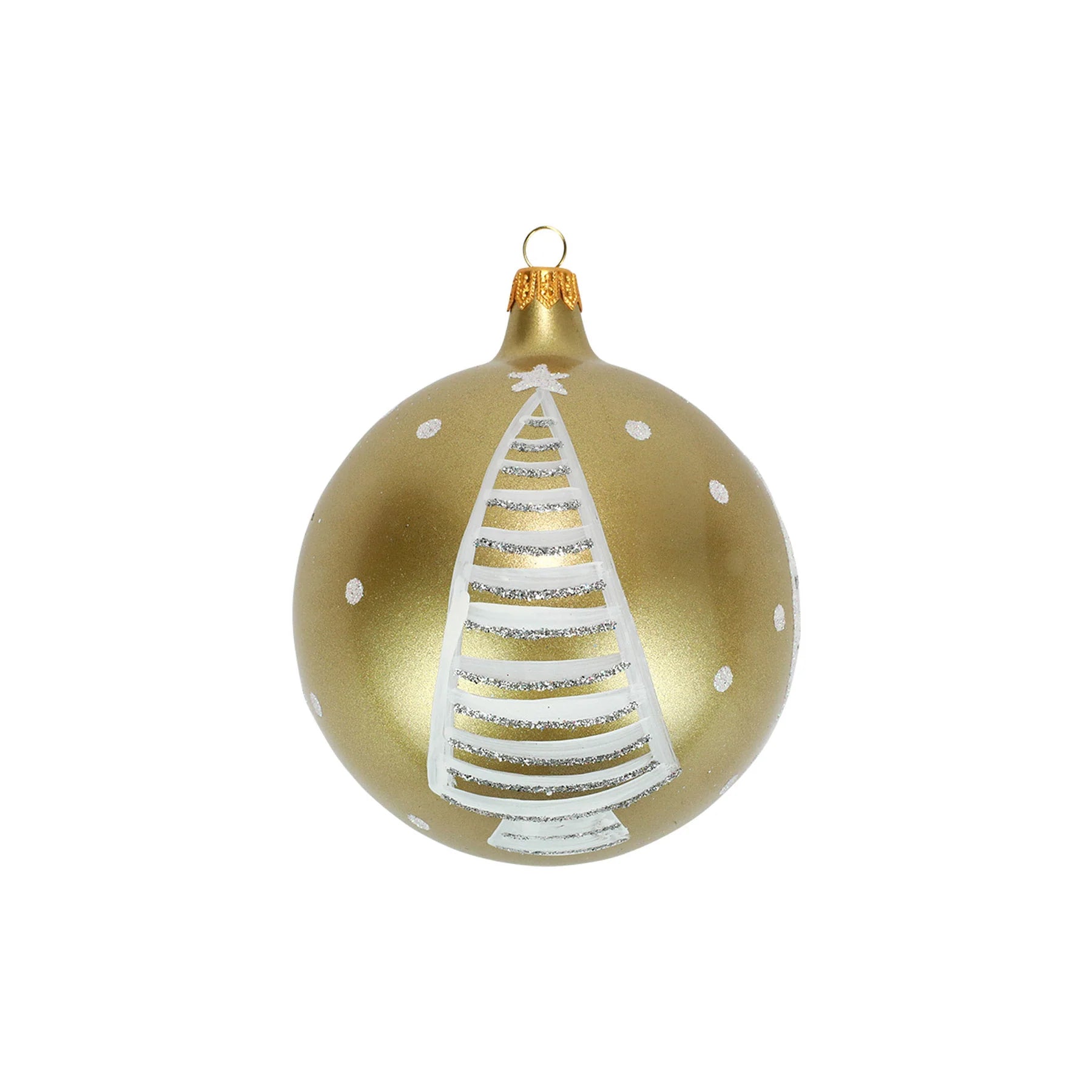 Vietri White & Gold Trees Ornament