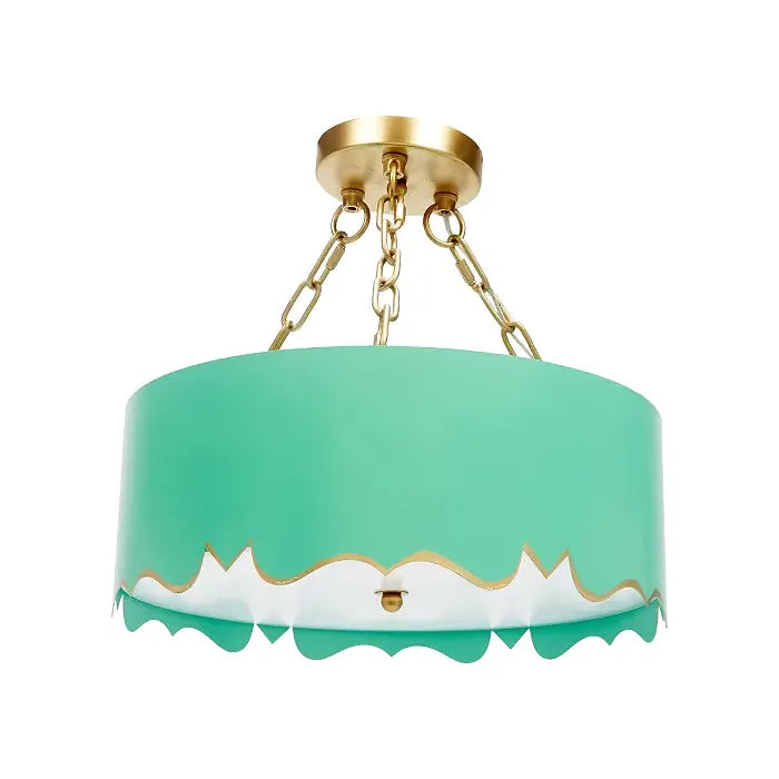 Mollie Pendant with Gold Accents, Sea Green