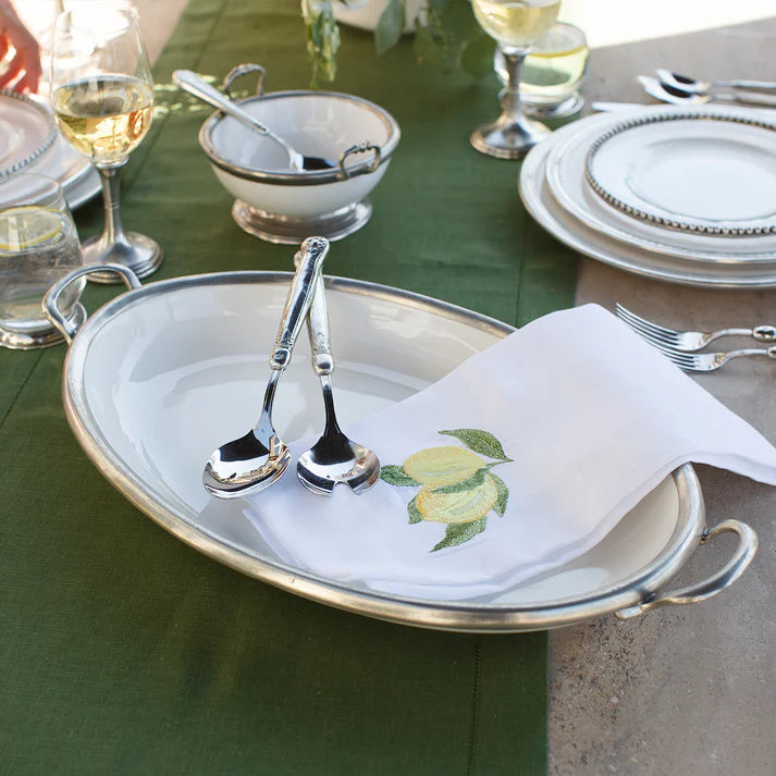 Tuscan Oval Tray with Handles