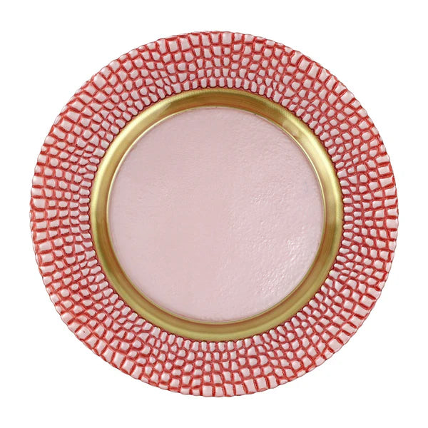 Pelli Glass Pink Charger Plate