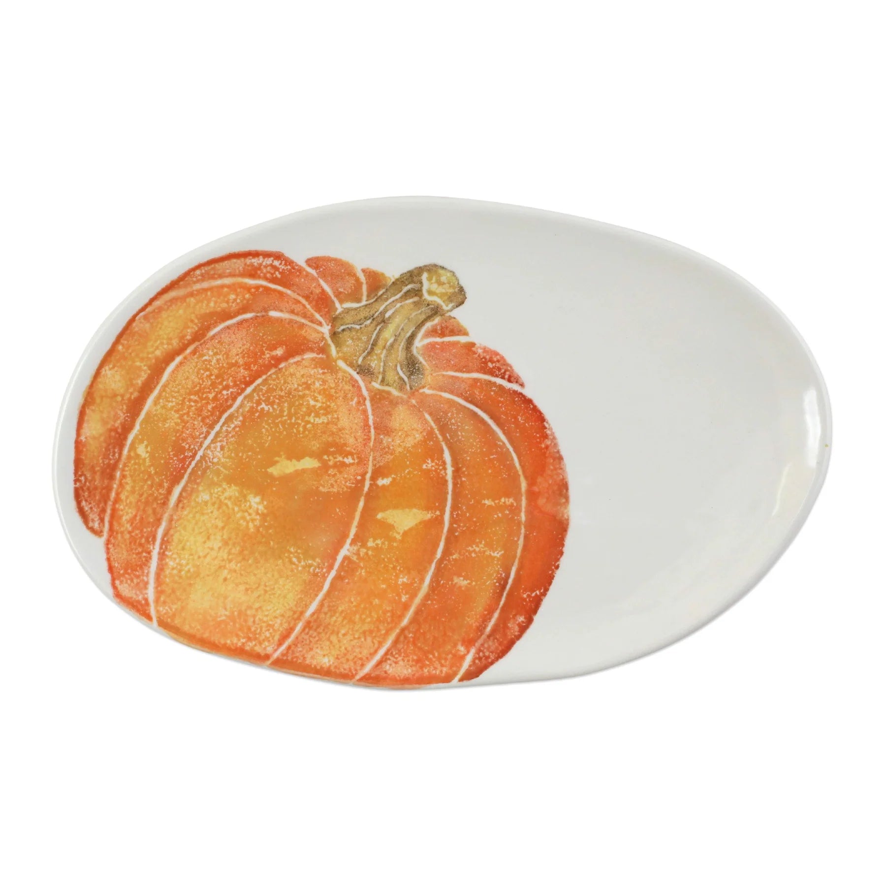 Vietri Pumpkin Small Oval Platter